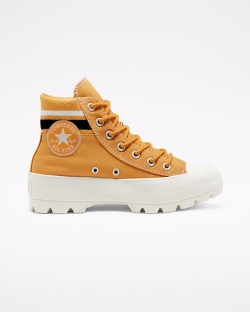 Zapatillas Altas Converse Lugged Varsity Chuck Taylor All Star Para Mujer - Naranjas/Blancas | Spain